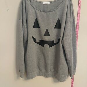 Fantasie Gray Sweater with Black Jack-O'-Lantern